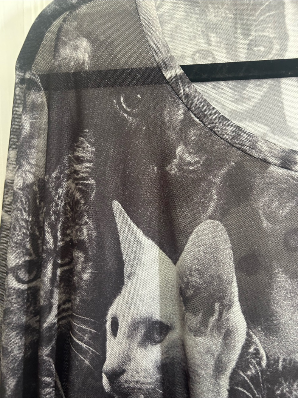 Mesh Cat Print Mini Dress β Size 4X - Picture 4 of 5